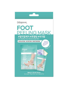Mascarilla Exfoliante para Pies Dermal Korea - 2 Paquetes con Aloe Vera y Colágeno