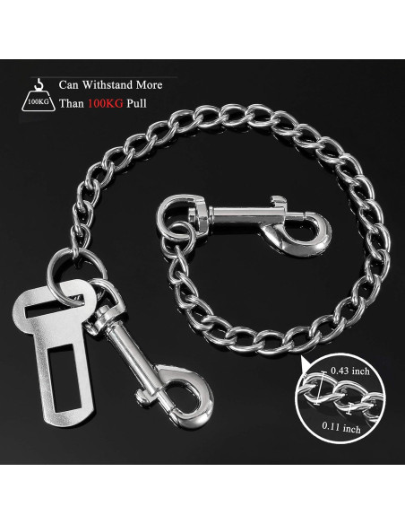 Correa de Seguridad para Perros Mogoko 20.8" Acero Inoxidable