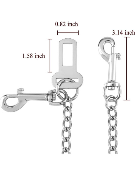 Correa de Seguridad para Perros Mogoko 20.8" Acero Inoxidable