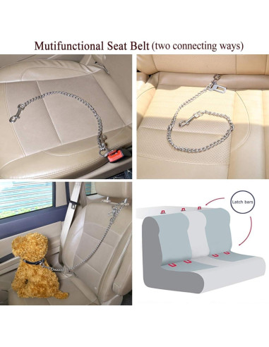 Correa de Seguridad para Perros Mogoko 20.8" Acero Inoxidable