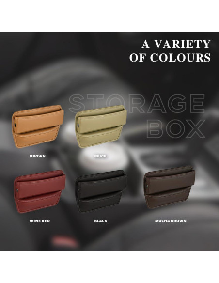 Organizador de Espacio entre Asientos Kutyun de Cuero Negro