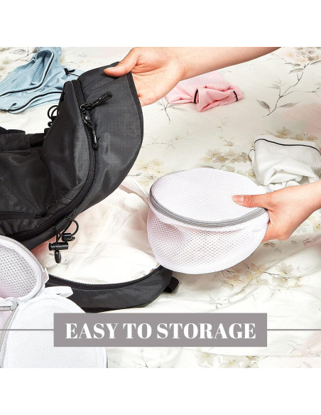 12 Bolsas de Malla para Lavandería Woanger 15x18 cm Gris