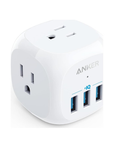 Extensor de Enchufe Anker 321 con 3 Salidas y USB-C 20W