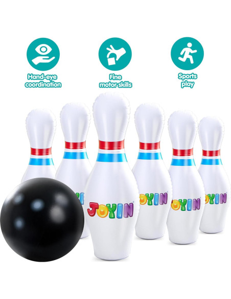 Conjunto de Bolos Inflables Gigantes JOYIN 68.58 cm Multicolor