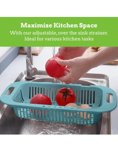 Colador de Fregadero Nourished Essentials Ajustable 35.5-48.3 cm - Azul 2