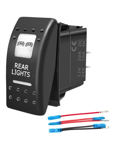 Interruptor de Palanca 5 Pin SPST Purishion 12V 24V Azul