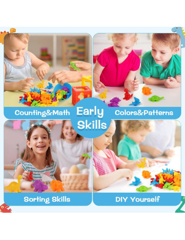 Juego de Clasificación de Dinosaurios LOKIPA 48 Piezas Educativo