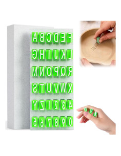 Juego de Sellos de Alfabeto Zsdios - Letras Mayúsculas y Números