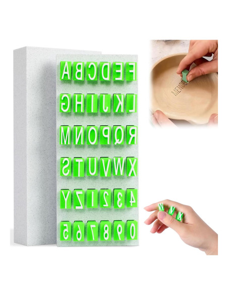 Juego de Sellos de Alfabeto Zsdios - Letras Mayúsculas y Números