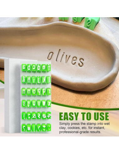 Juego de Sellos de Alfabeto Zsdios - Letras Mayúsculas y Números