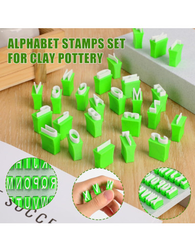 Juego de Sellos de Alfabeto Zsdios - Letras Mayúsculas y Números