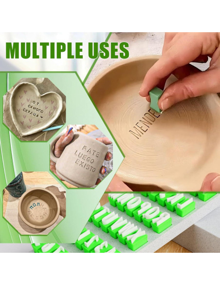 Juego de Sellos de Alfabeto Zsdios - Letras Mayúsculas y Números