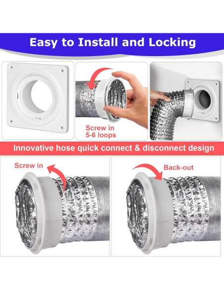 Kit Conector Ventilación Secadora Senshare 4" Rápido 7x7cm Kit Conector Ventilación Secadora Senshare 4" Rápido 7x7cm