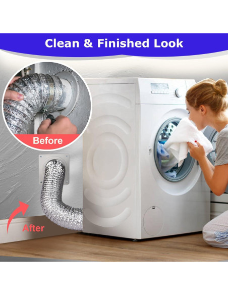 Kit Conector Ventilación Secadora Senshare 4" Rápido 7x7cm Kit Conector Ventilación Secadora Senshare 4" Rápido 7x7cm