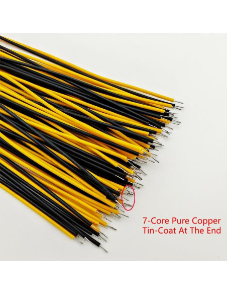 50 Luces LED Amarillas 5mm Gebildet 12VDC Preconectadas