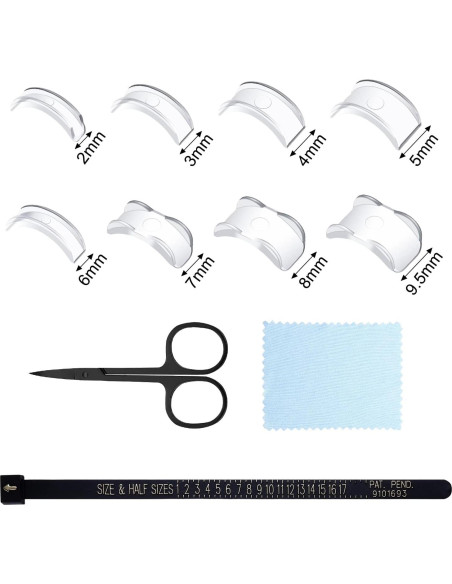 Medidor de Anillos Hicarer 53 Piezas Ajustadores y Herramientas