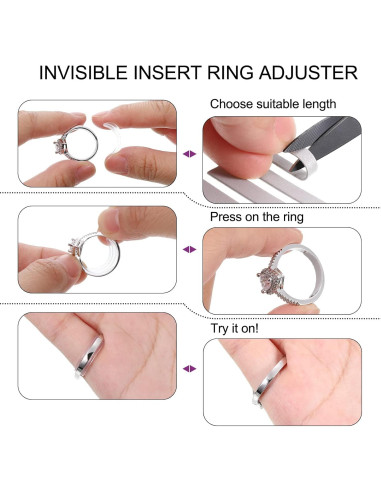 Medidor de Anillos Hicarer 53 Piezas Ajustadores y Herramientas