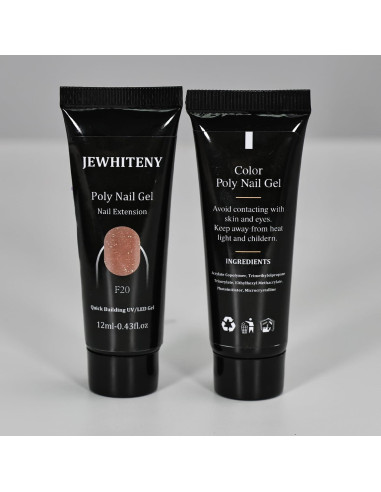 Kit de Uñas de Gel Polimérico JEWHITENY 14 Colores 27 Esmaltes