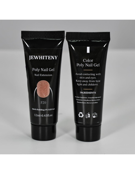 Kit de Uñas de Gel Polimérico JEWHITENY 14 Colores 27 Esmaltes