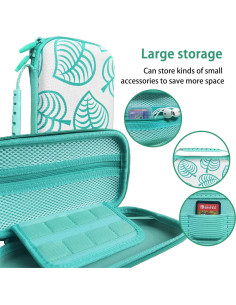 Funda de transporte TIKOdirect para Switch Lite verde Animal Crossing 2