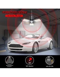 Luz de Garaje LED 80W con Sensor de Movimiento 8000LM 2