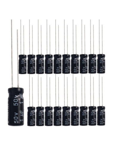 Capacitores Electrolíticos THROZZIK 1uF 50V 5x11mm 20pcs