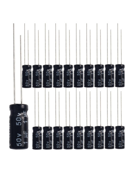 Capacitores Electrolíticos THROZZIK 1uF 50V 5x11mm 20pcs