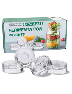 Pesas de Vidrio para Fermentación Eleganttime - 4 Pcs