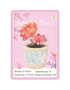 Mini Bloques ZIYOSTAR 293PCS Planta Suculenta 8.9cm 2