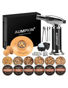 Kit de Ahumador de Cócteles Aumpkin con Soplete y 6 Sabores
