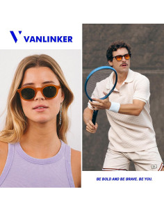 Gafas de sol redondas retro VANLINKER VL9829 UV400 46mm 2
