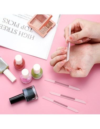 Set de 6 Herramientas de Manicura Maitys - Cutículas y Lima de Cristal