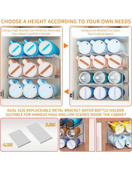 Organizador de Botellas Apilable Yieach para Stanley y Yeti 1.18L Organizador de Botellas Apilable Yieach para Stanley y Yeti 1.18L