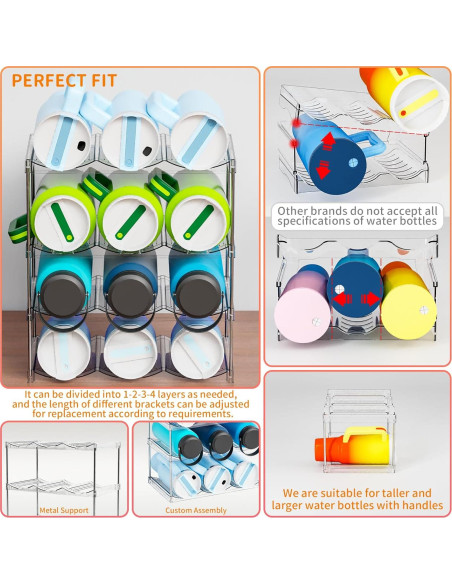 Organizador de Botellas Apilable Yieach para Stanley y Yeti 1.18L Organizador de Botellas Apilable Yieach para Stanley y Yeti 1.18L