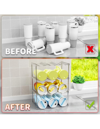 Organizador de Botellas Apilable Yieach para Stanley y Yeti 1.18L