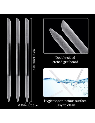 Set de 6 Herramientas de Manicura Maitys - Cutículas y Lima de Cristal