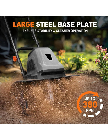 Cultivador Eléctrico Danero 15A 45.72cm 24 Púas Acero