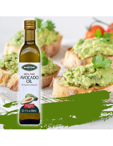 Aceite de Aguacate Mantova 500 ml - 100% Puro y Natural