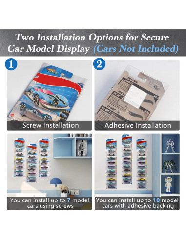 Estuche de Exhibición Montado en Pared Adevar 10 Pcs PVC