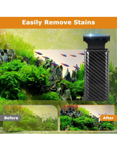 Limpiador Magnético de Acuario Hygger L 10-15 mm con Cuchillas 2