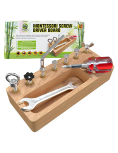 Tablero de Destornillador Montessori Panda Brothers - Juguete Educativo
