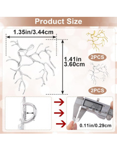 Plantillas de Joyería HINZIC 4 Pcs en Oro y Plata para DIY 2