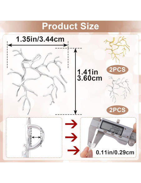 Plantillas de Joyería HINZIC 4 Pcs en Oro y Plata para DIY