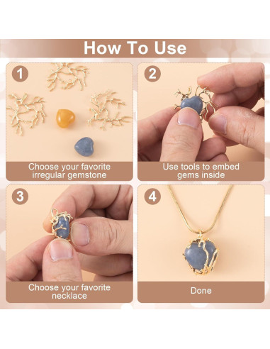 Plantillas de Joyería HINZIC 4 Pcs en Oro y Plata para DIY