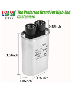 Capacitor 10L0L 4uF 660V para Cargadores EZGO PowerWise II 2