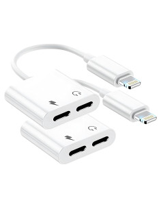 Adaptador Doble Lightning esbeecables 2 en 1 para iPhone