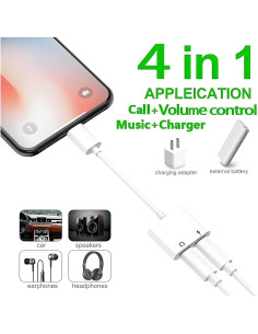 Adaptador Doble Lightning esbeecables 2 en 1 para iPhone 2