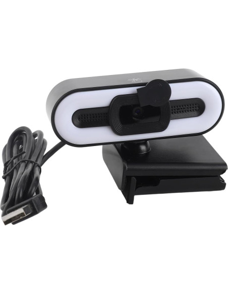 Cámara Web 4K YUEHISY con Micrófono y Luz de Relleno