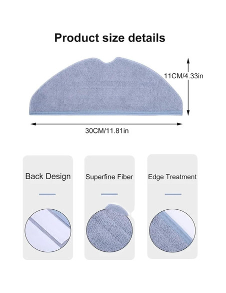 Paños de Repuesto para Mopas Roborock S7 S7Max 10 Piezas