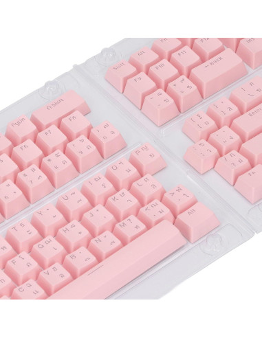 Teclas de Teclado Tailandesas Pongnas 132 ABS Ergonomicas Rosa